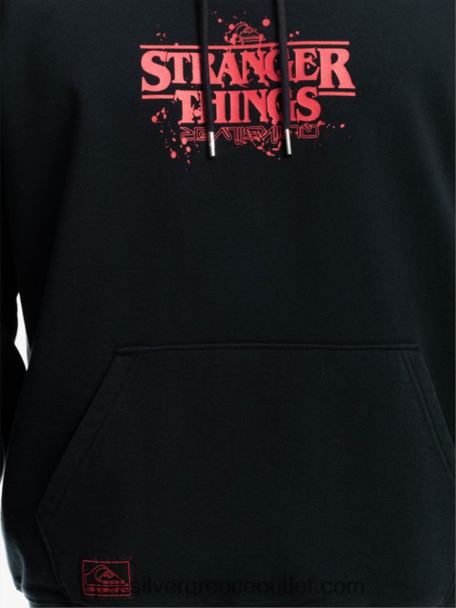 πράγματα επίσημο λογότυπο hoodie Quiksilver x Stranger άνδρες 66LP841806 μαύρος