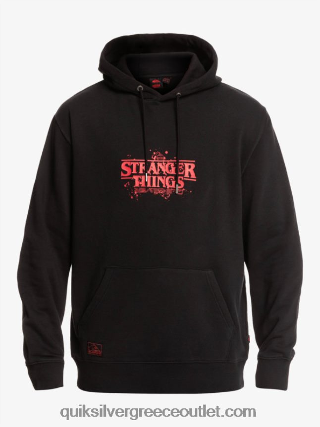 πράγματα επίσημο λογότυπο hoodie Quiksilver x Stranger άνδρες 66LP841806 μαύρος