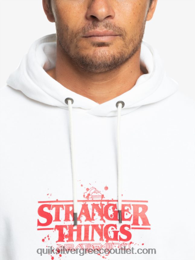 πράγματα επίσημο λογότυπο hoodie Quiksilver x Stranger άνδρες 66LP841807 άσπρο