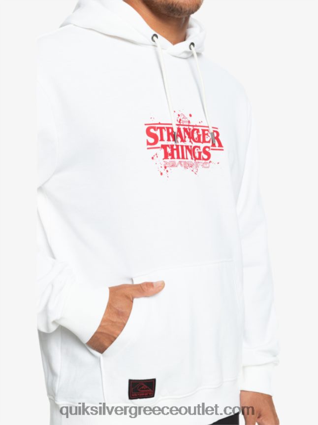 πράγματα επίσημο λογότυπο hoodie Quiksilver x Stranger άνδρες 66LP841807 άσπρο