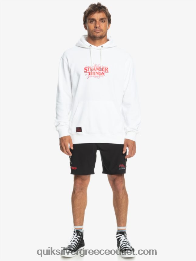 πράγματα επίσημο λογότυπο hoodie Quiksilver x Stranger άνδρες 66LP841807 άσπρο