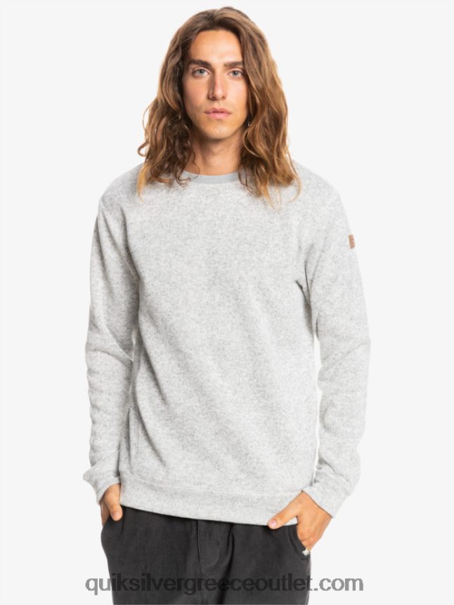 φούτερ keller Quiksilver άνδρες 66LP841424 ανοιχτό γκρι ρείκι