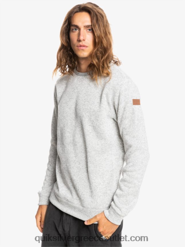 φούτερ keller Quiksilver άνδρες 66LP841424 ανοιχτό γκρι ρείκι