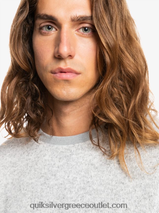 φούτερ keller Quiksilver άνδρες 66LP841424 ανοιχτό γκρι ρείκι