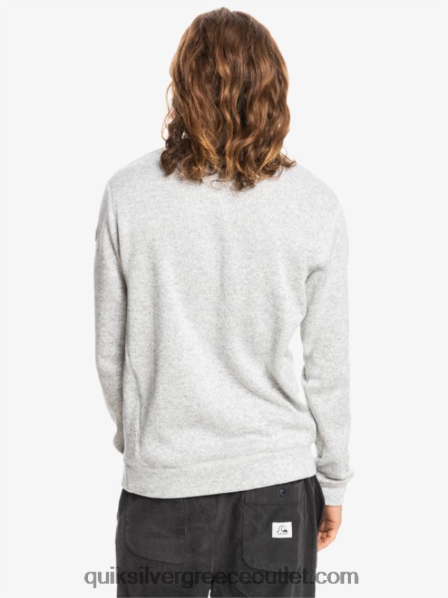 φούτερ keller Quiksilver άνδρες 66LP841424 ανοιχτό γκρι ρείκι