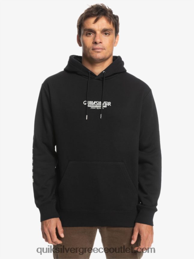 omni check hoodie Quiksilver άνδρες 66LP841486 μαύρος