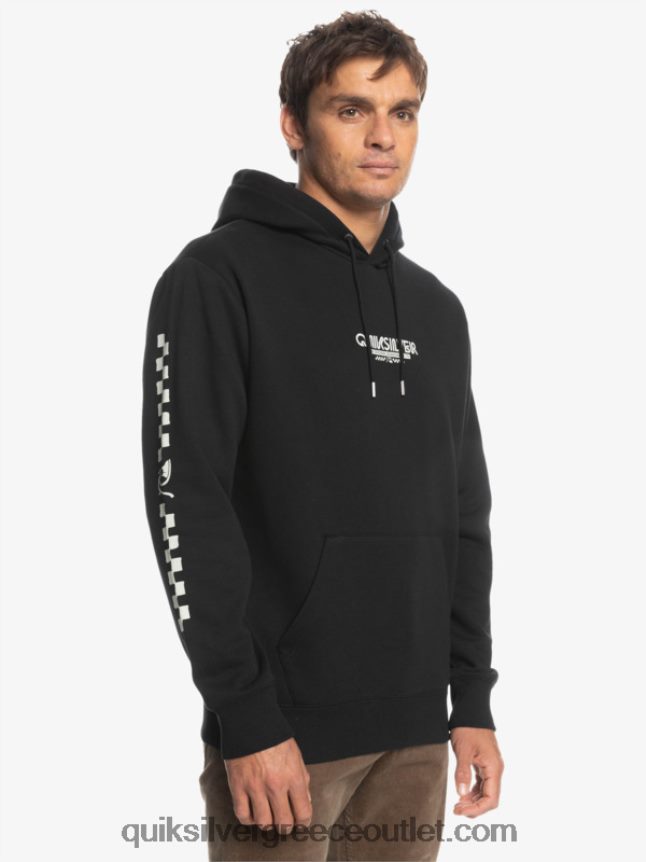 omni check hoodie Quiksilver άνδρες 66LP841486 μαύρος