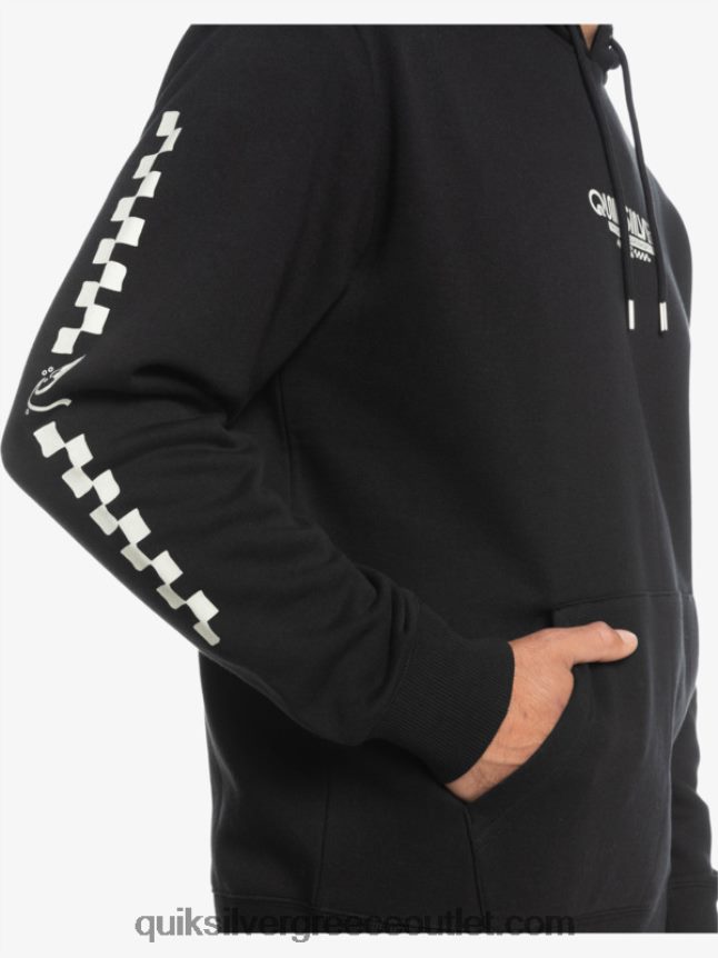 omni check hoodie Quiksilver άνδρες 66LP841486 μαύρος