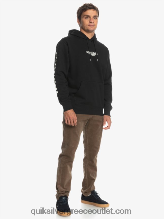 omni check hoodie Quiksilver άνδρες 66LP841486 μαύρος