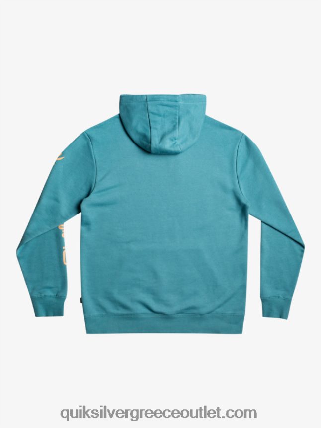 omni logo κουκούλα φλις πάνω πουλόβερ Quiksilver άνδρες 66LP841030 μπλε της Βρετάνης