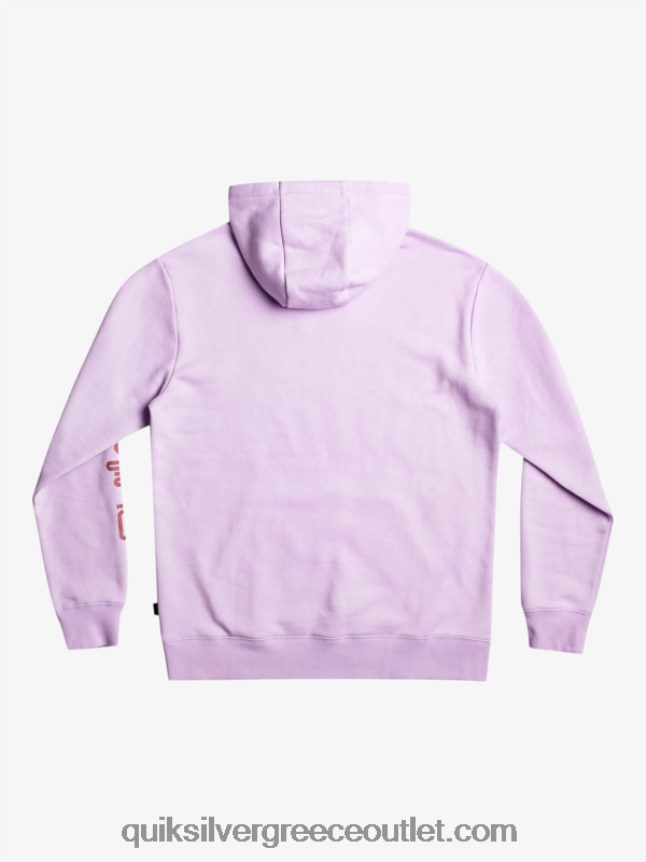 omni logo κουκούλα φλις πάνω πουλόβερ Quiksilver άνδρες 66LP841031 παστέλ λιλά