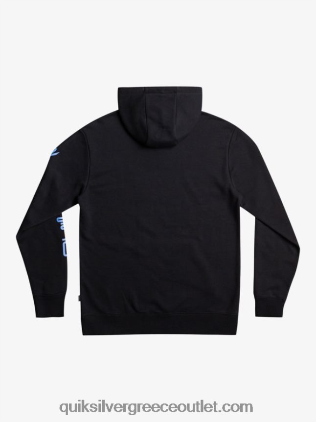 omni logo κουκούλα φλις πάνω πουλόβερ Quiksilver άνδρες 66LP841032 μαύρος