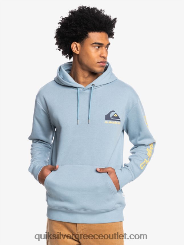 omni logo κουκούλα fleece top Quiksilver άνδρες 66LP841090 μαύρος