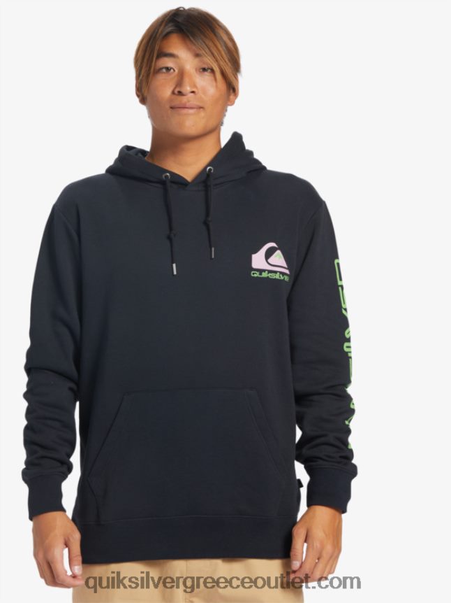 omni logo hoodie Quiksilver άνδρες 66LP84641 μαύρος
