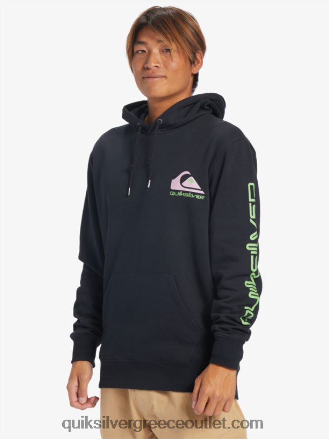 omni logo hoodie Quiksilver άνδρες 66LP84641 μαύρος