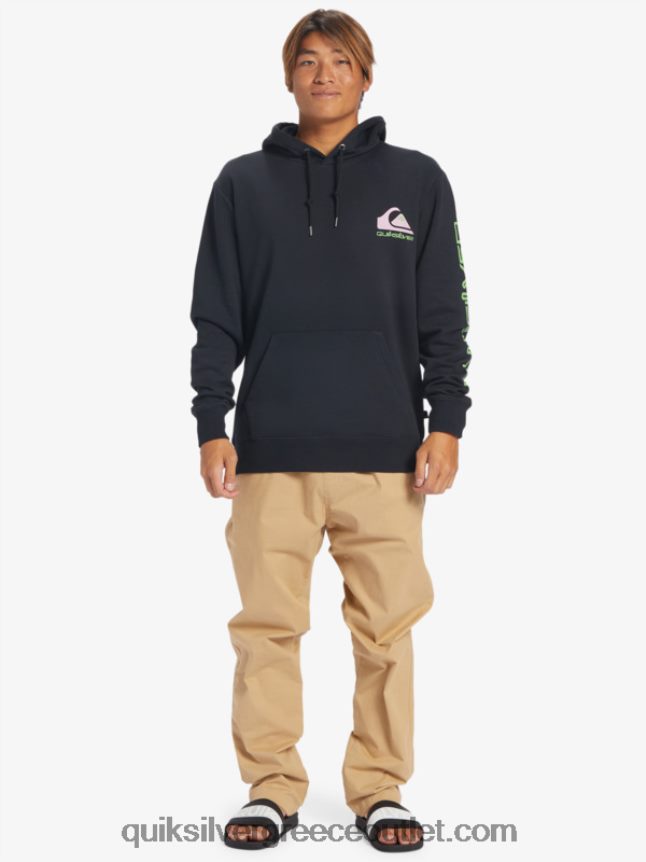 omni logo hoodie Quiksilver άνδρες 66LP84641 μαύρος