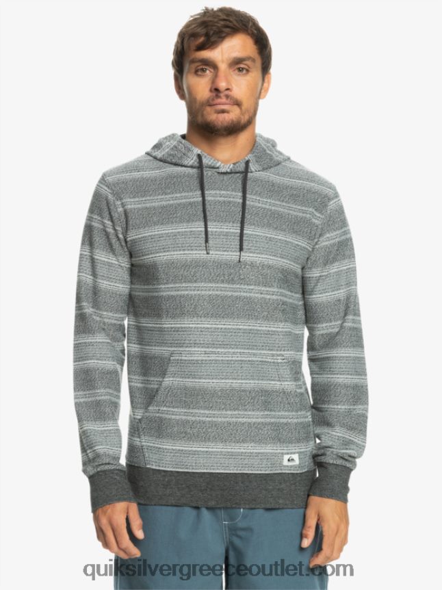 υπέροχο otway hoodie Quiksilver άνδρες 66LP84580 μαύρη λωρίδα εξώφυλλου