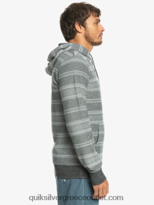 υπέροχο otway hoodie Quiksilver άνδρες 66LP84580 μαύρη λωρίδα εξώφυλλου