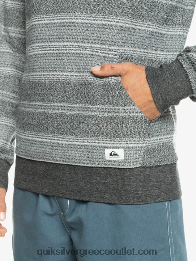 υπέροχο otway hoodie Quiksilver άνδρες 66LP84580 μαύρη λωρίδα εξώφυλλου