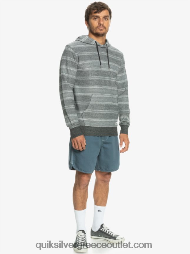 υπέροχο otway hoodie Quiksilver άνδρες 66LP84580 μαύρη λωρίδα εξώφυλλου