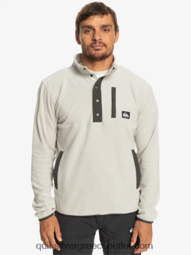 κανένας προορισμός snap fleece πουλόβερ Quiksilver άνδρες 66LP841039 γκρι βιολετί