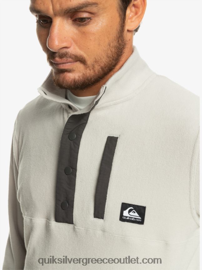 κανένας προορισμός snap fleece πουλόβερ Quiksilver άνδρες 66LP841039 γκρι βιολετί