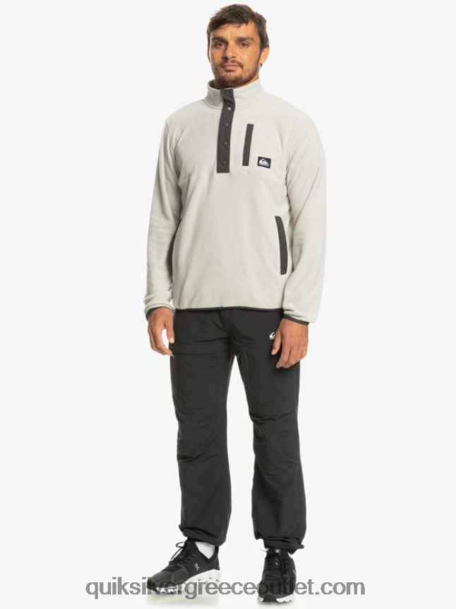 κανένας προορισμός snap fleece πουλόβερ Quiksilver άνδρες 66LP841039 γκρι βιολετί