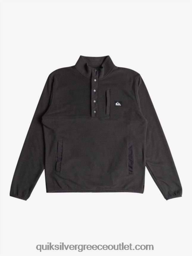 κανένας προορισμός snap fleece πουλόβερ Quiksilver άνδρες 66LP841040 φάντασμα