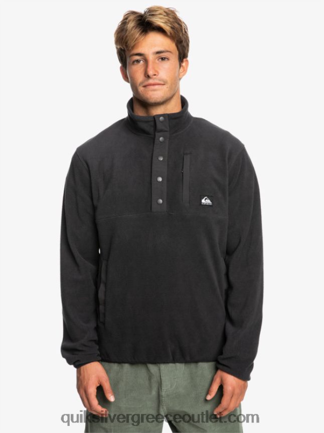 κανένας προορισμός snap fleece πουλόβερ Quiksilver άνδρες 66LP841040 φάντασμα