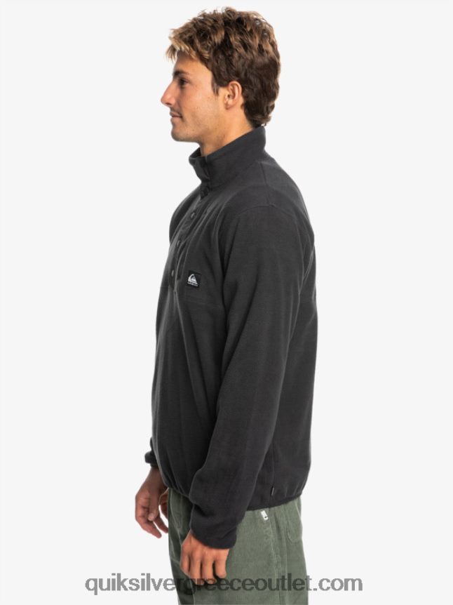 κανένας προορισμός snap fleece πουλόβερ Quiksilver άνδρες 66LP841040 φάντασμα