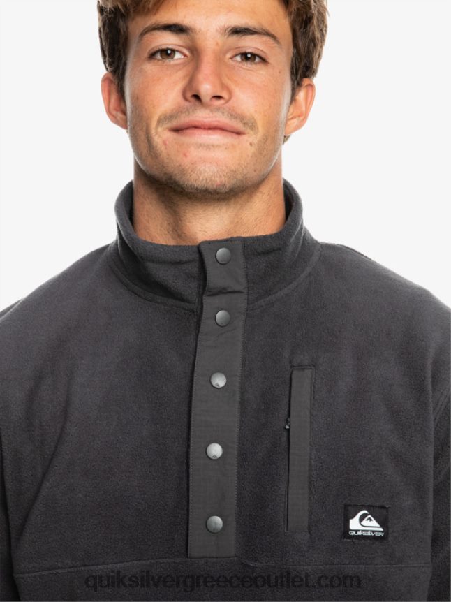 κανένας προορισμός snap fleece πουλόβερ Quiksilver άνδρες 66LP841040 φάντασμα