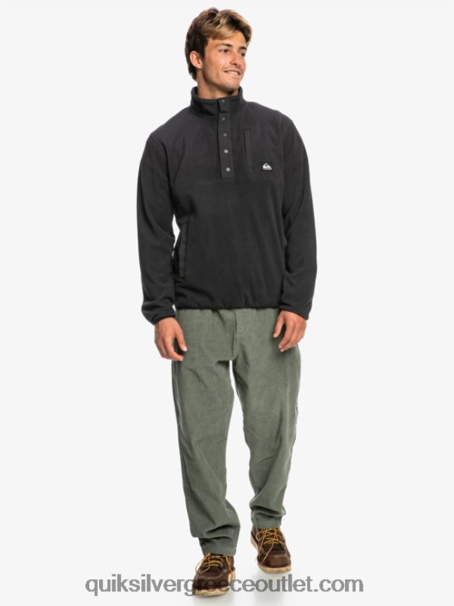 κανένας προορισμός snap fleece πουλόβερ Quiksilver άνδρες 66LP841040 φάντασμα