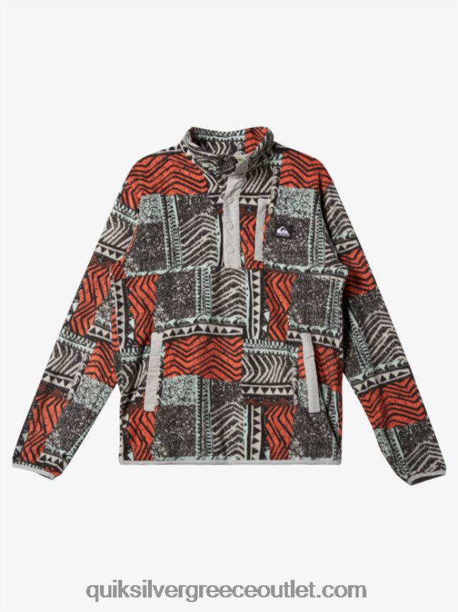 κανένας προορισμός snap fleece πουλόβερ Quiksilver άνδρες 66LP841041 ο φρέσκος σολομός ξεφυσήθηκε