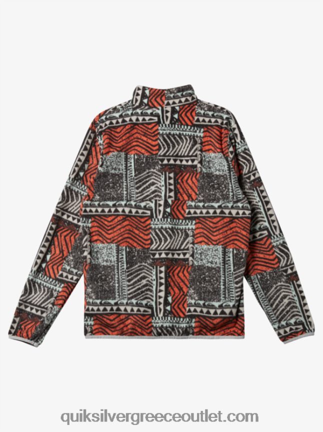 κανένας προορισμός snap fleece πουλόβερ Quiksilver άνδρες 66LP841041 ο φρέσκος σολομός ξεφυσήθηκε