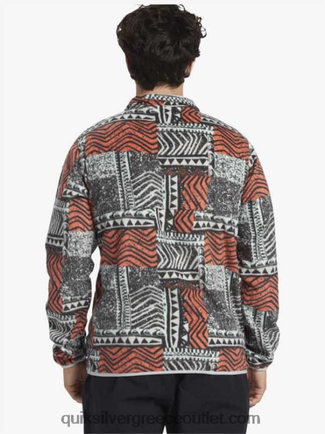 κανένας προορισμός snap fleece πουλόβερ Quiksilver άνδρες 66LP841041 ο φρέσκος σολομός ξεφυσήθηκε