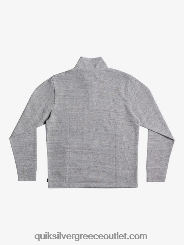 waterman pointurf φούτερ με φερμουάρ mock λαιμόκοψη Quiksilver άνδρες 66LP841800 ανοιχτό γκρι ρείκι