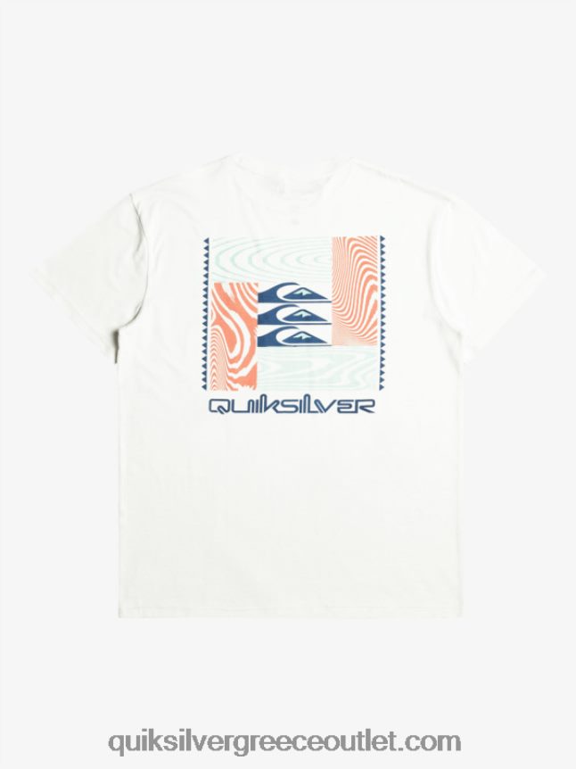 μπλουζάκι με στρεβλά σχέδια Quiksilver άνδρες 66LP841013 Χιονάτη
