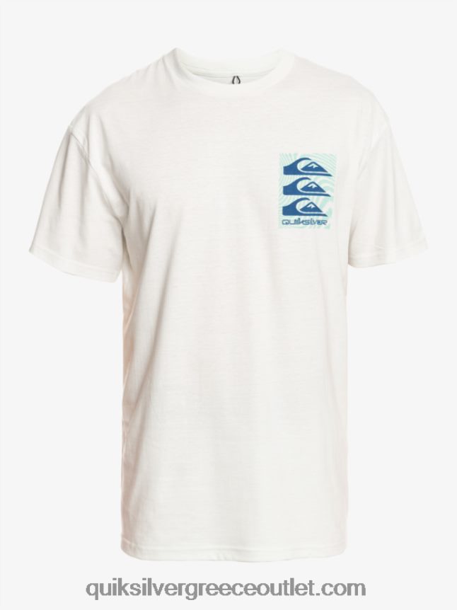 μπλουζάκι με στρεβλά σχέδια Quiksilver άνδρες 66LP841013 Χιονάτη
