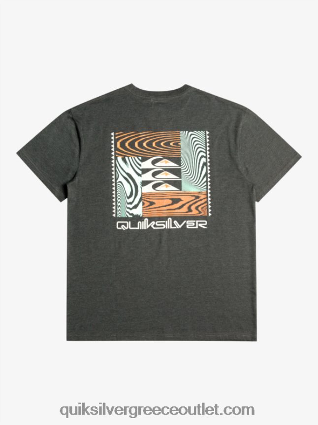 μπλουζάκι με στρεβλά σχέδια Quiksilver άνδρες 66LP841014 φάντασμα