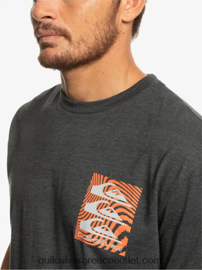 μπλουζάκι με στρεβλά σχέδια Quiksilver άνδρες 66LP841014 φάντασμα