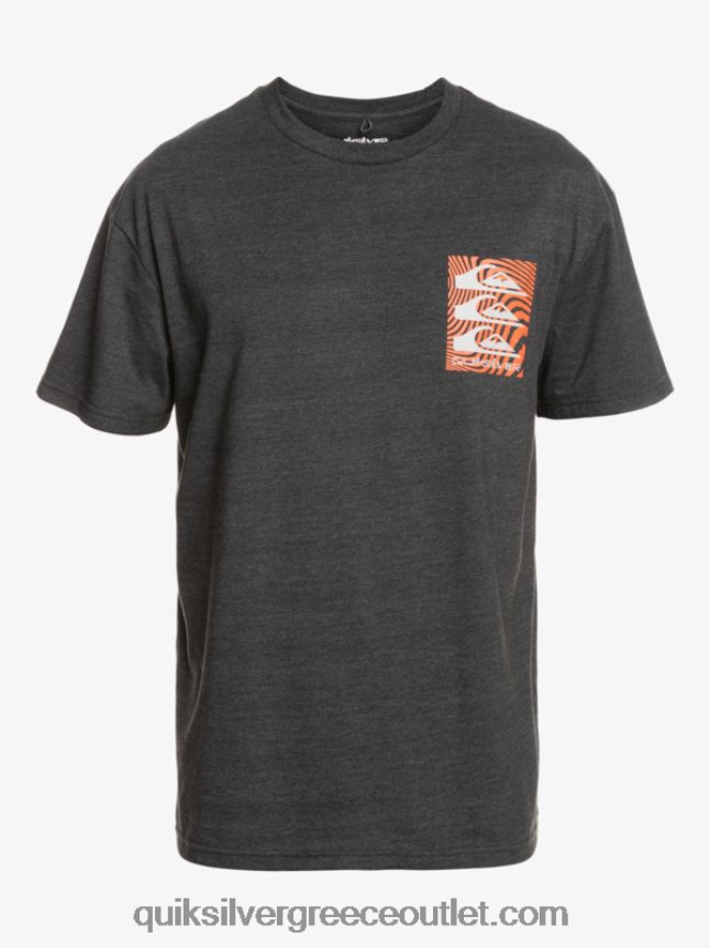 μπλουζάκι με στρεβλά σχέδια Quiksilver άνδρες 66LP841014 φάντασμα