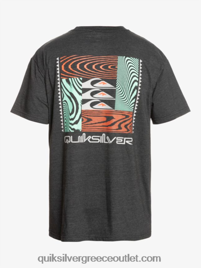 μπλουζάκι με στρεβλά σχέδια Quiksilver άνδρες 66LP841014 φάντασμα