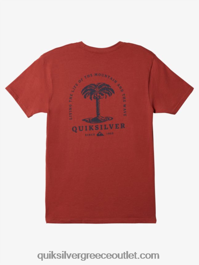μπλουζάκι με φοίνικες θάλασσας Quiksilver άνδρες 66LP841022 Μαρσάλα