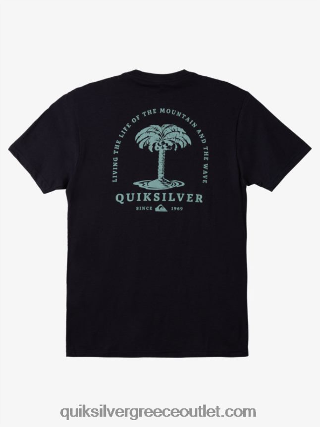 μπλουζάκι με φοίνικες θάλασσας Quiksilver άνδρες 66LP841023 ναυτικό μπλέιζερ