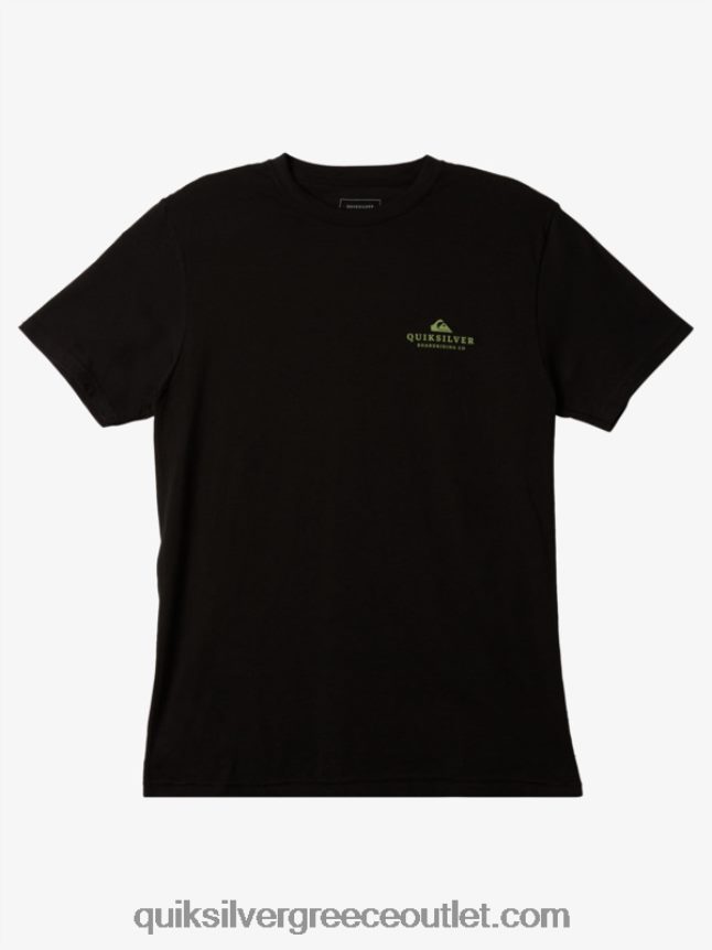 μπλουζάκι με φοίνικες θάλασσας Quiksilver άνδρες 66LP841024 μαύρος