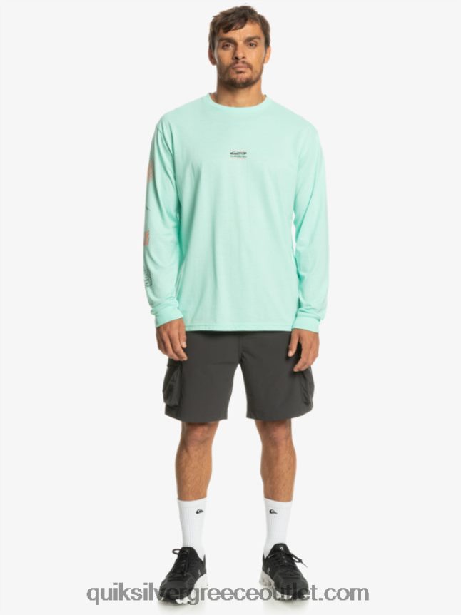 κομμάτι της φύσης μακρυμάνικο μπλουζάκι Quiksilver άνδρες 66LP841037 γυαλί παραλίας