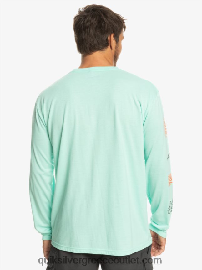 κομμάτι της φύσης μακρυμάνικο μπλουζάκι Quiksilver άνδρες 66LP841037 γυαλί παραλίας