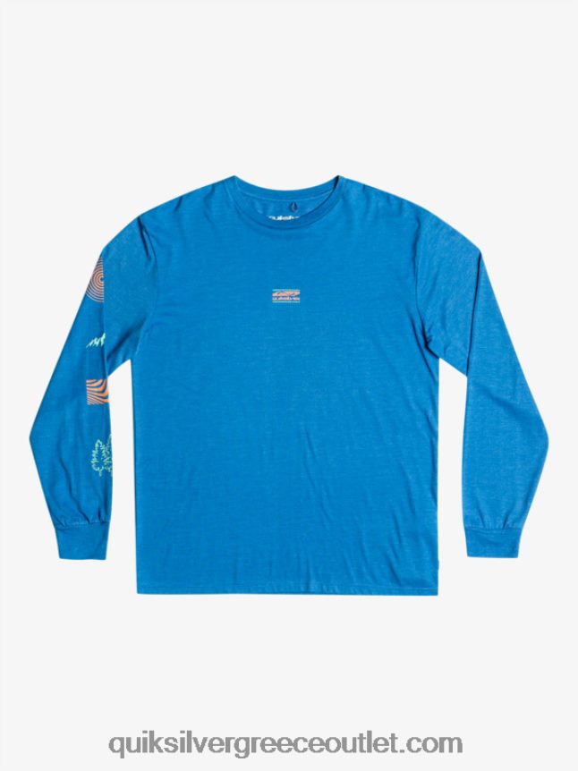 κομμάτι της φύσης μακρυμάνικο μπλουζάκι Quiksilver άνδρες 66LP841038 αναπνευστήρας μπλε