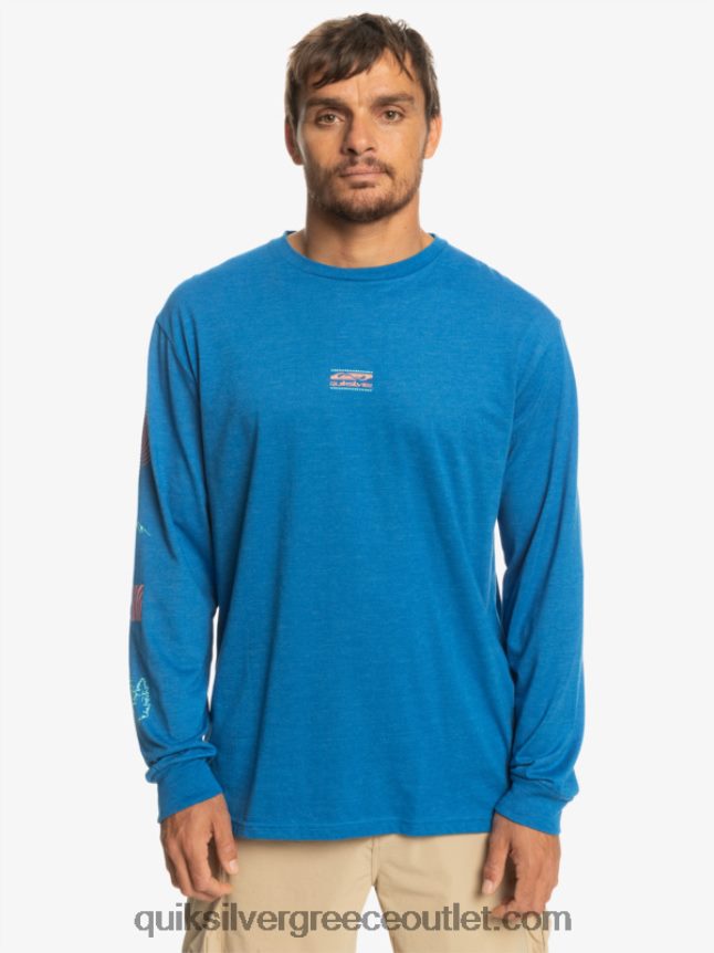 κομμάτι της φύσης μακρυμάνικο μπλουζάκι Quiksilver άνδρες 66LP841038 αναπνευστήρας μπλε