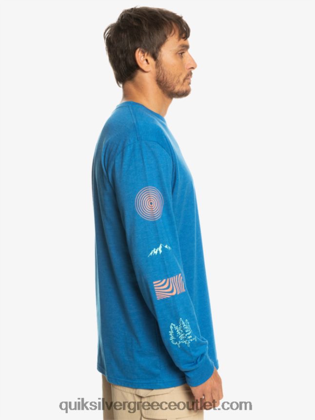 κομμάτι της φύσης μακρυμάνικο μπλουζάκι Quiksilver άνδρες 66LP841038 αναπνευστήρας μπλε